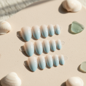 Ombre Press-On Nails – Soft Gradient Glam (15 pcs Set)