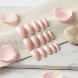 Cat Eye French Press-On Nails – (15 pcs Set)